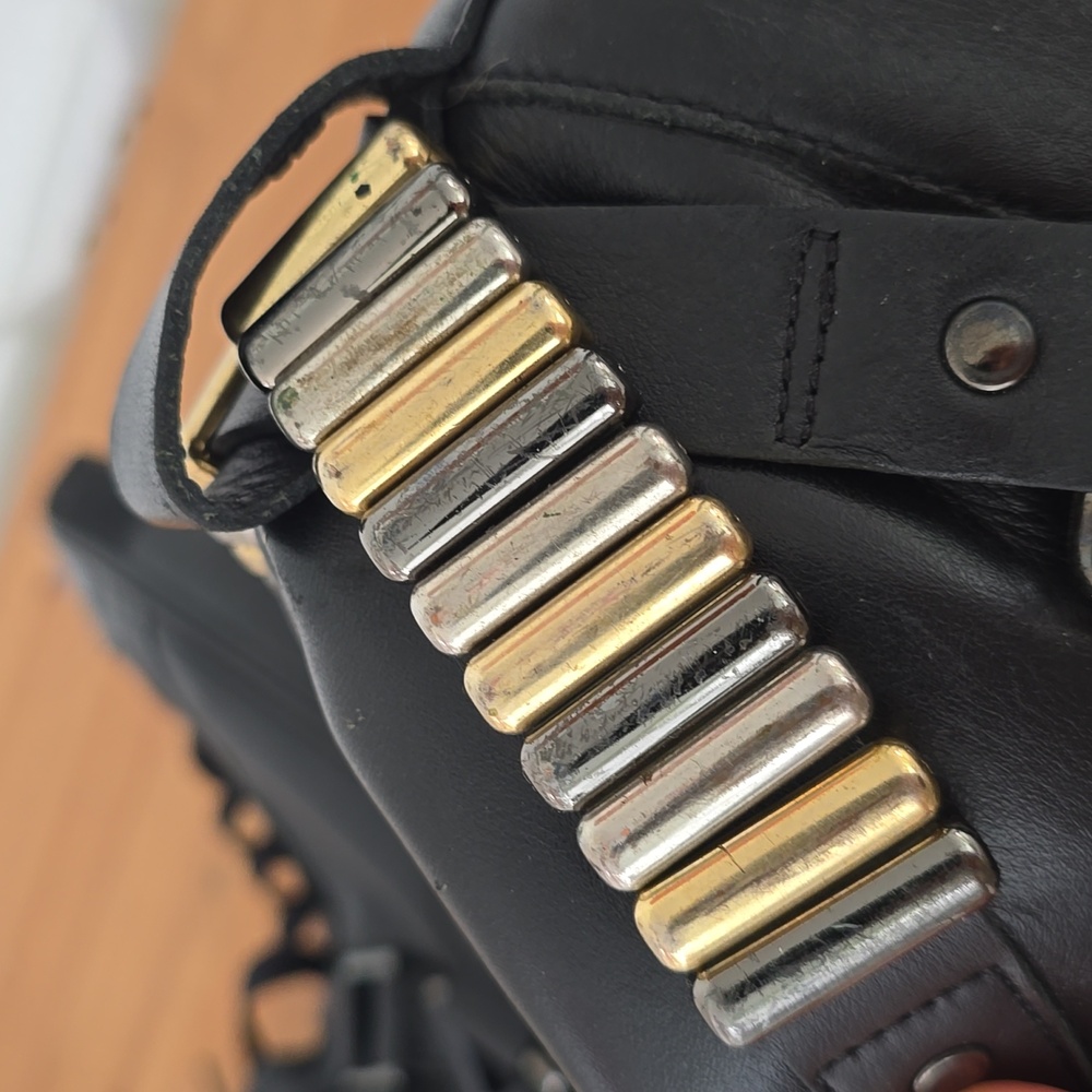 Versace Collection Black Leather Medallion High Top Sneakers Size 41 - Picture 13 of 13